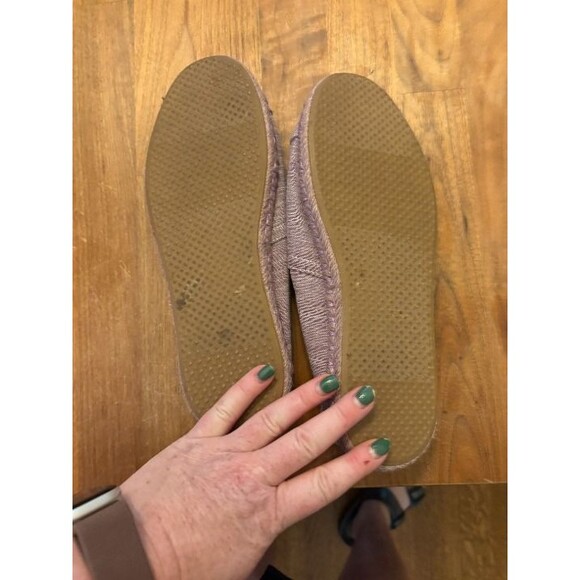 TOMS Women's Purple Linen Slip On Shoe Size 9 - Picture 3 of 5